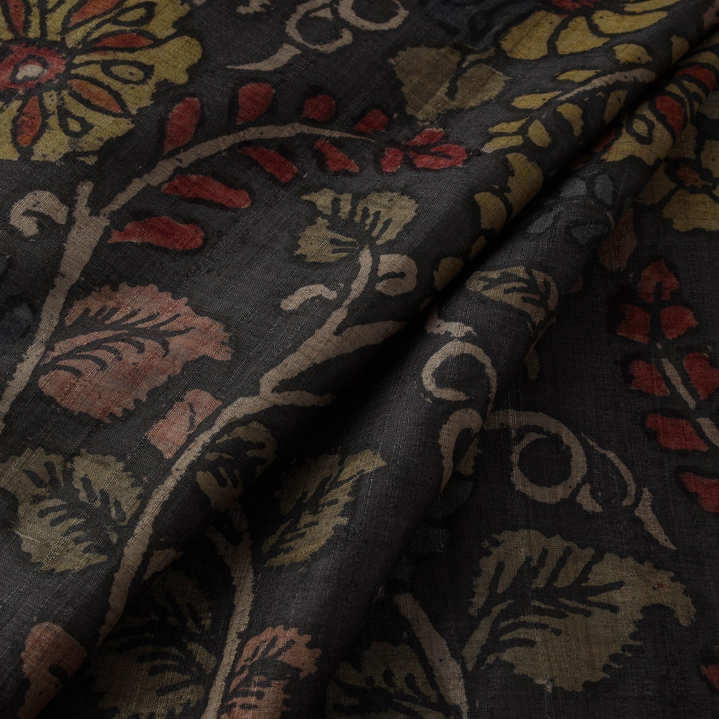 Desi tussar silk handpainted srikalahasti pen kalamkari