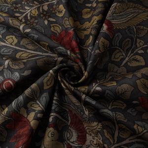 Desi tussar silk handpainted srikalahasti pen kalamkari