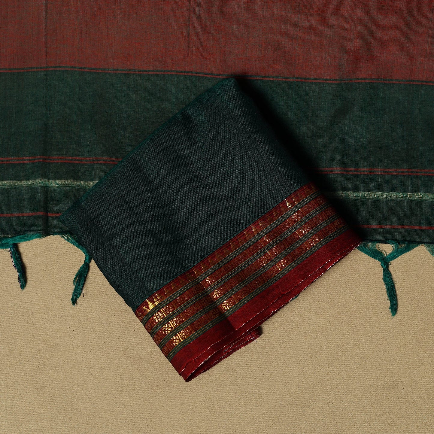 Dharwad cotton 3pc unstitched dress material with border 01