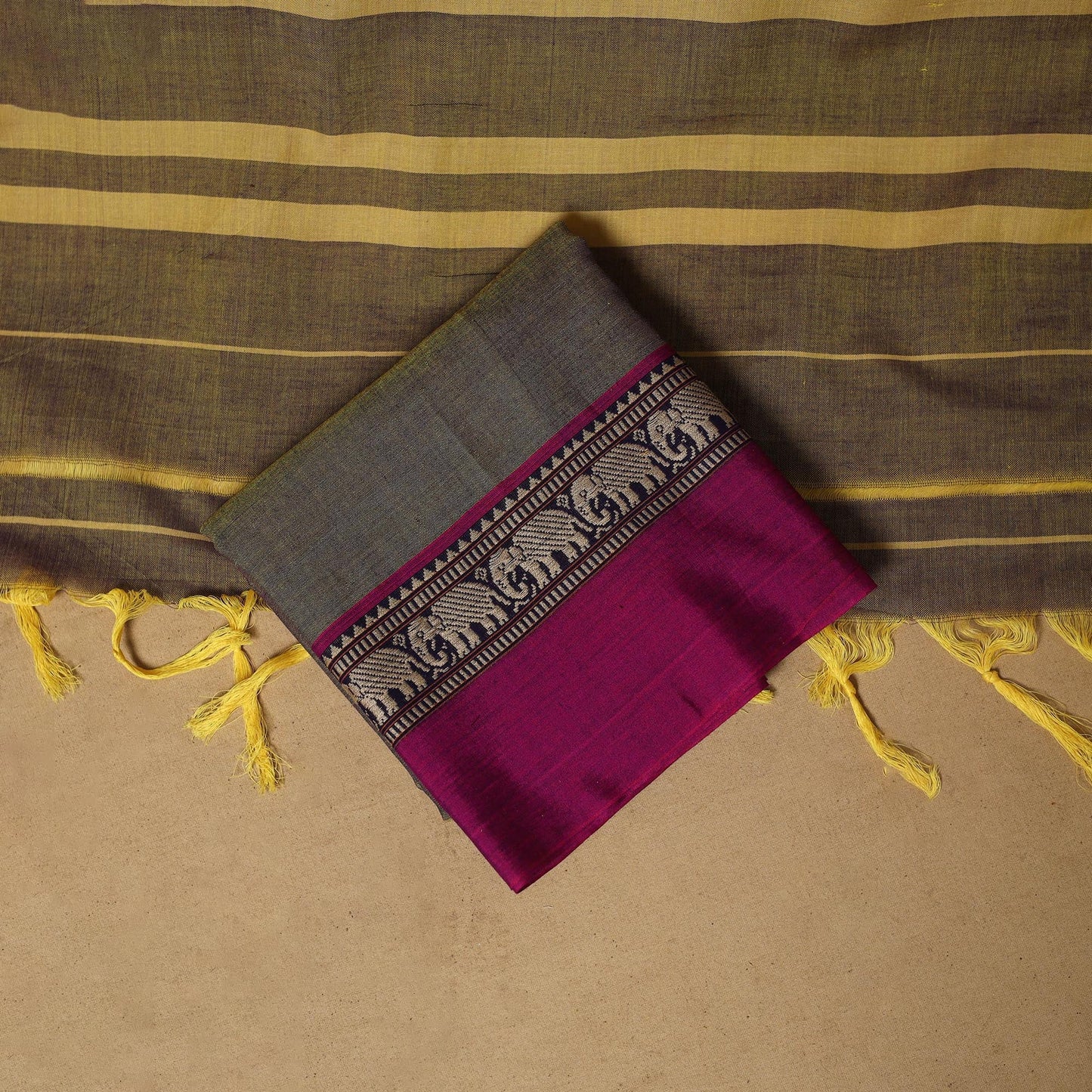 Dharwad cotton 3pc unstitched dress material with border 02