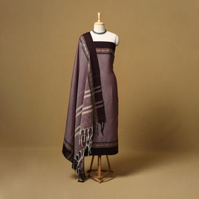 Dharwad cotton 3pc unstitched dress material with border 04