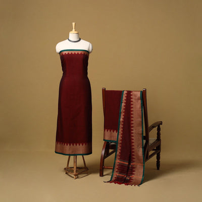 Dharwad cotton 3pc unstitched dress material with border 07