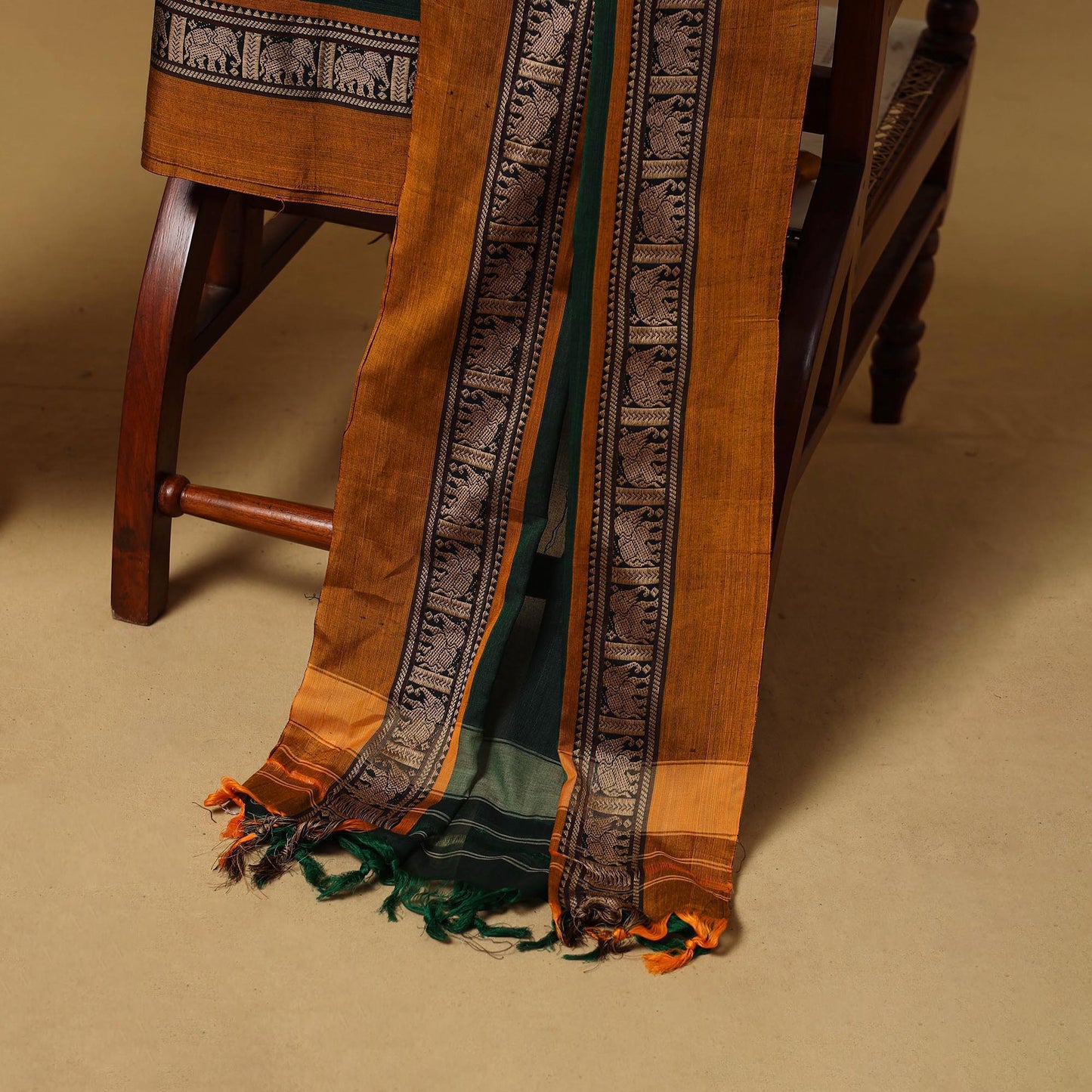 Dharwad cotton 3pc unstitched dress material with border 12