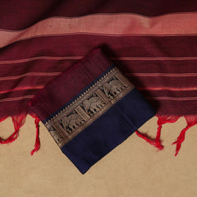 Dharwad cotton 3pc unstitched dress material with border 13