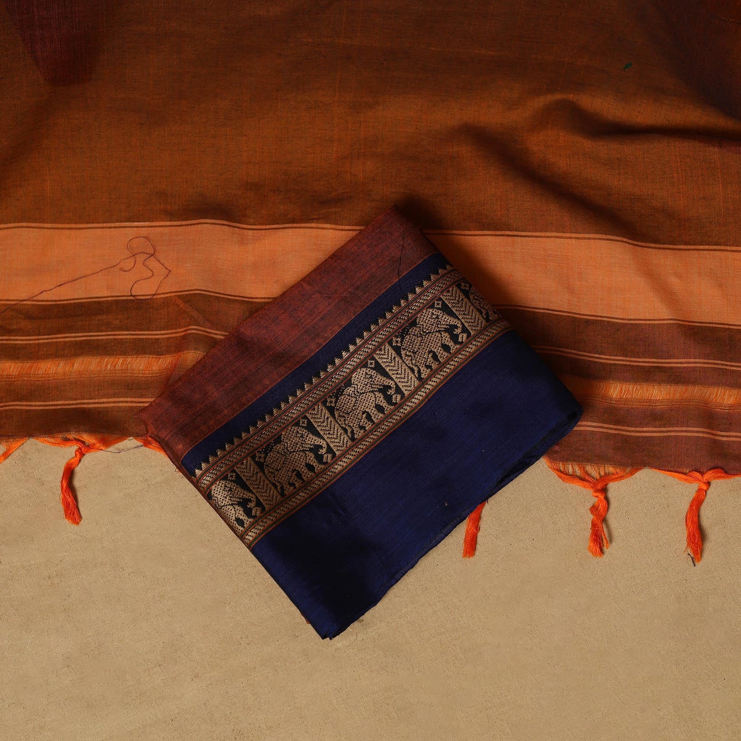 Dharwad cotton 3pc unstitched dress material with border 14