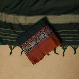 Dharwad cotton 3pc unstitched dress material with border 15