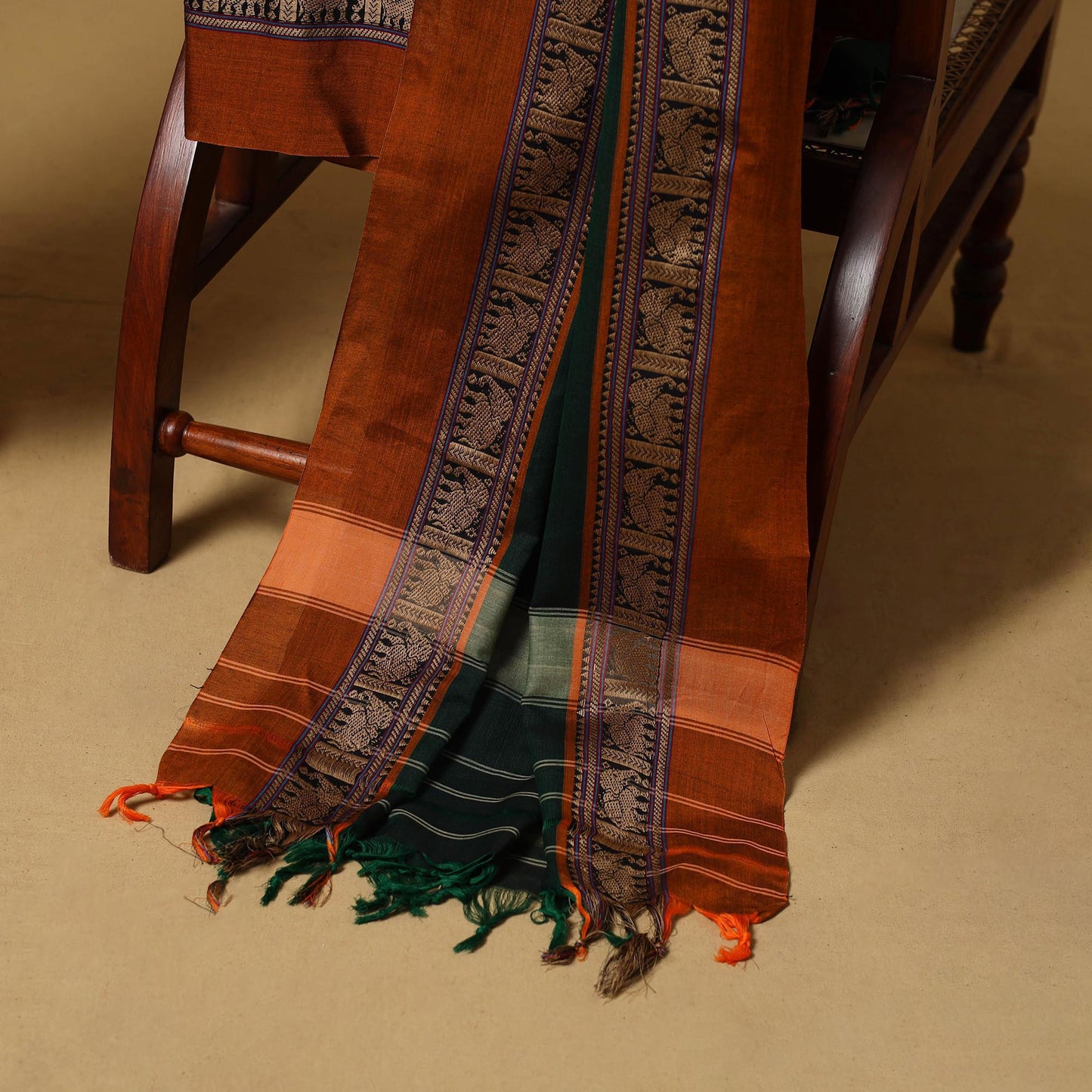 Dharwad cotton 3pc unstitched dress material with border 15