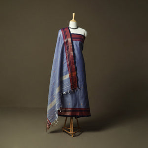 Dharwad cotton 3pc unstitched dress material with border