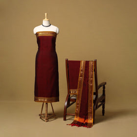 Dharwad cotton 3pc unstitched dress material with border 16