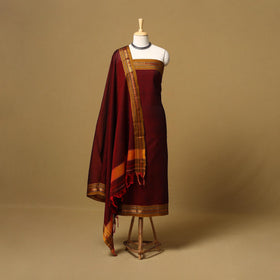 Dharwad cotton 3pc unstitched dress material with border 16