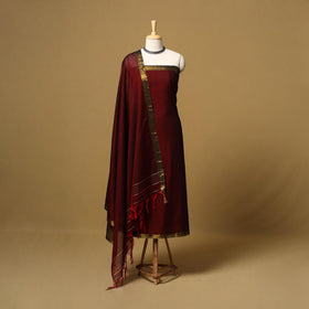 Dharwad cotton 3pc unstitched dress material with border 19