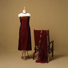 Dharwad cotton 3pc unstitched dress material with border 19