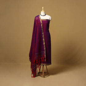 Dharwad cotton 3pc unstitched dress material with border 20