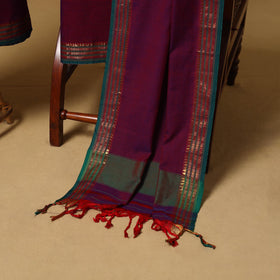 Dharwad cotton 3pc unstitched dress material with border 27