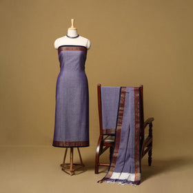 Dharwad cotton 3pc unstitched dress material with border 28