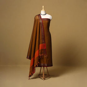 Dharwad cotton 3pc unstitched dress material with border 33