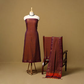 Dharwad cotton 3pc unstitched dress material with border 34