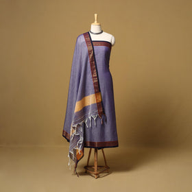 Dharwad cotton 3pc unstitched dress material with border 35