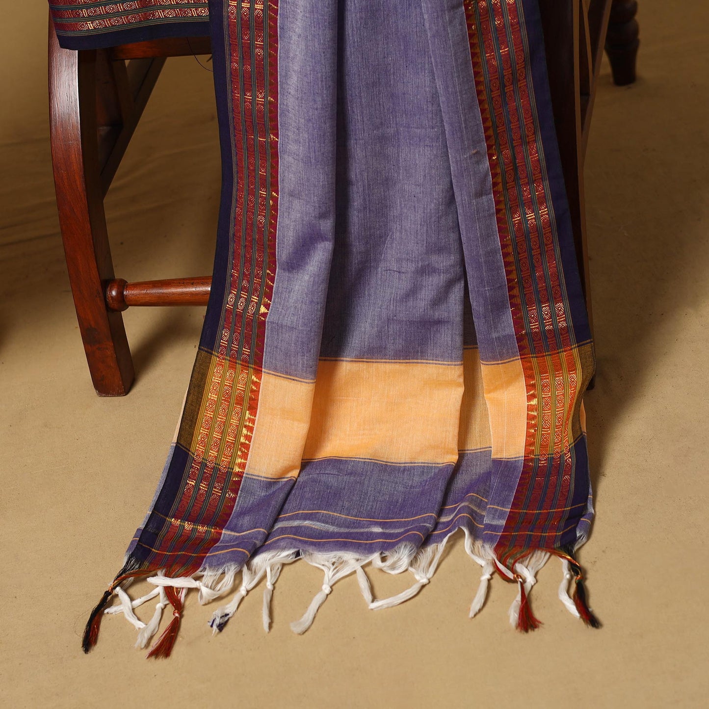 Dharwad cotton 3pc unstitched dress material with border 35