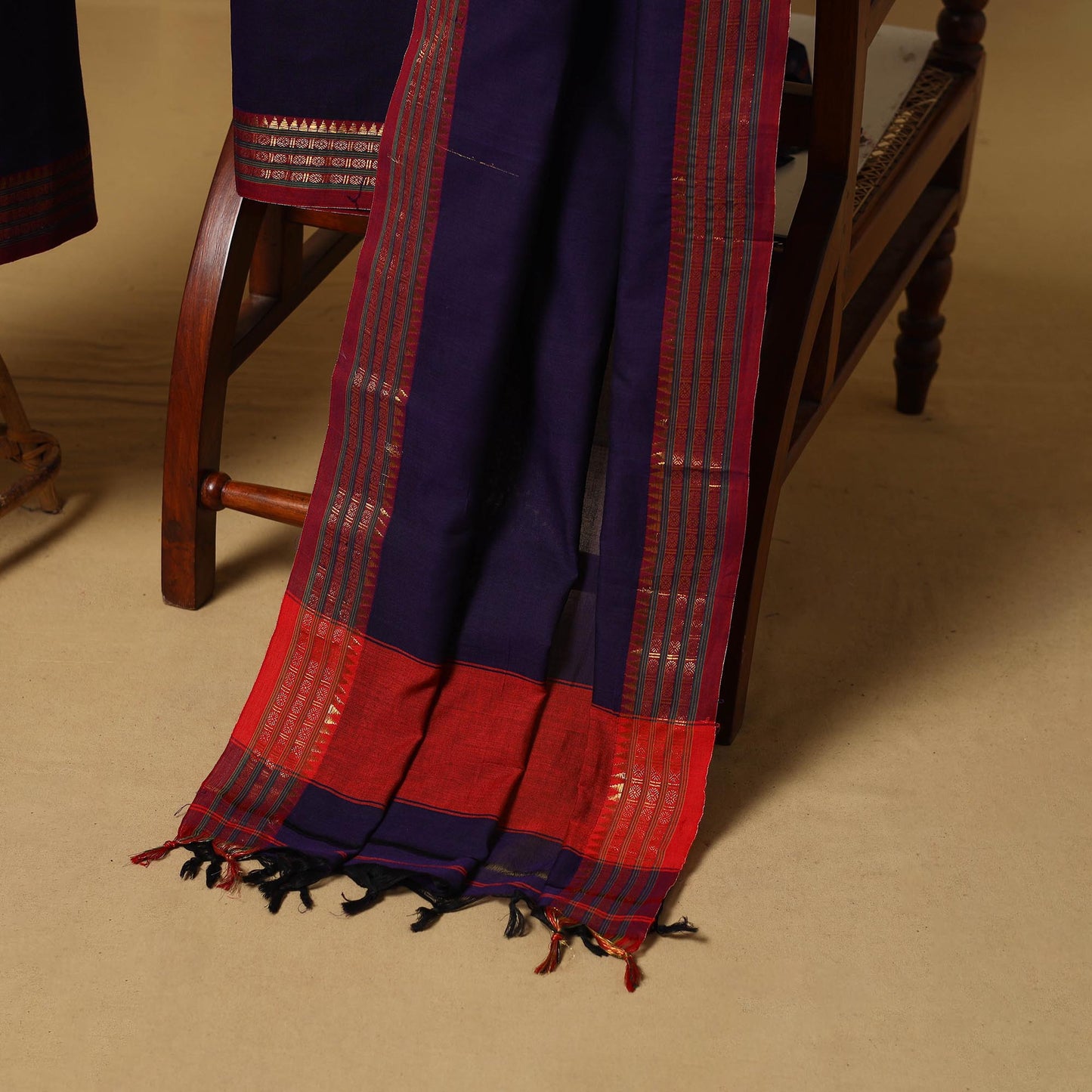 Dharwad cotton 3pc unstitched dress material with border 37