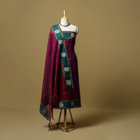 Dharwad cotton 3pc unstitched dress material with border 37