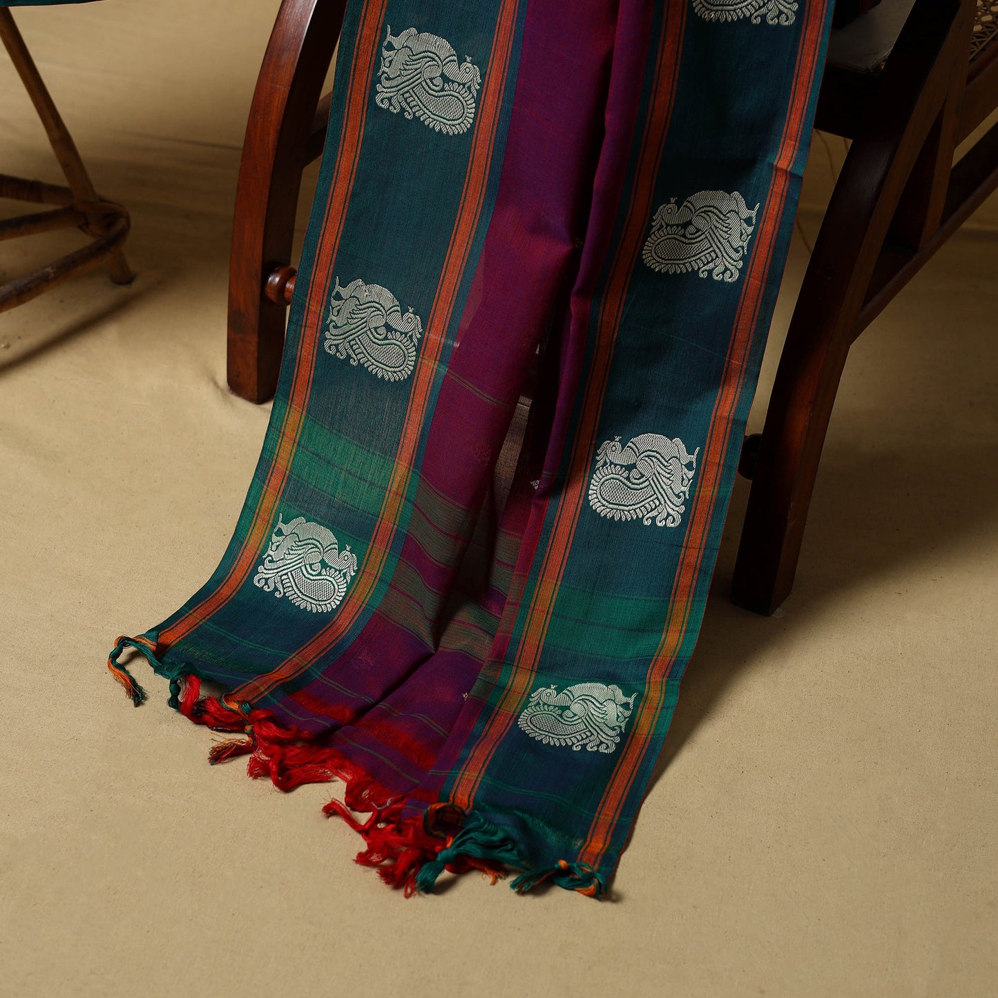 Dharwad cotton 3pc unstitched dress material with border 37