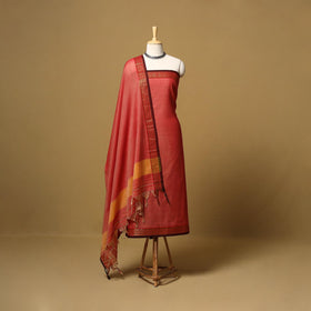 Dharwad cotton 3pc unstitched dress material with border 38