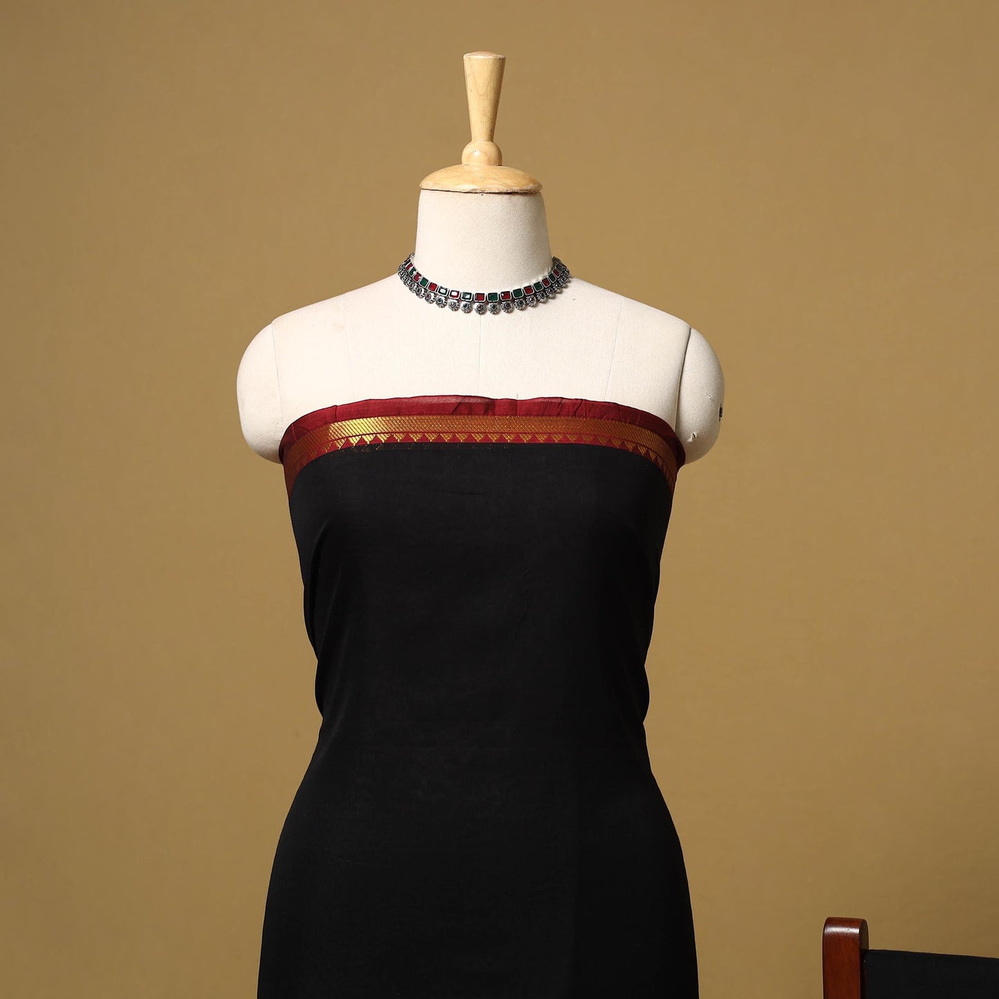 Dharwad cotton 3pc unstitched dress material with border 39