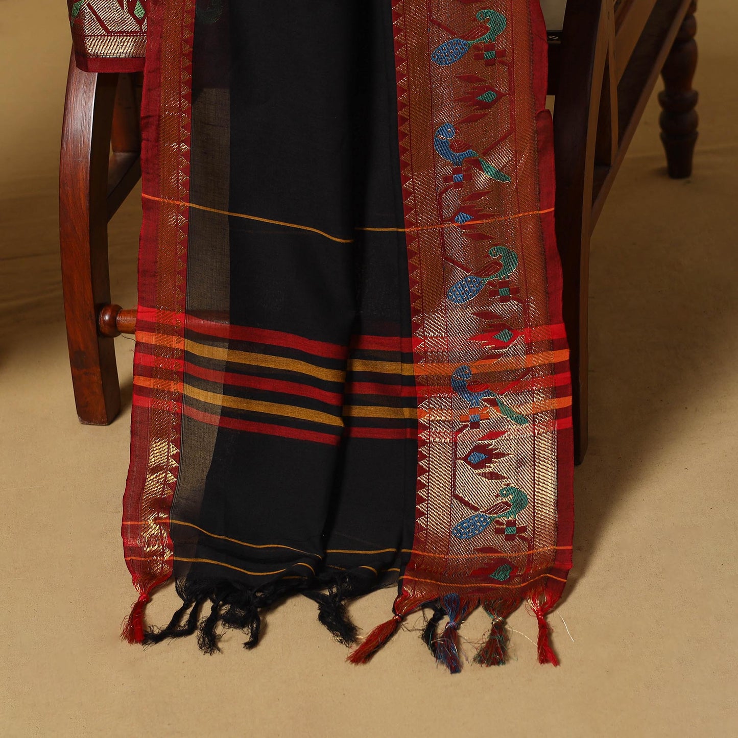 Dharwad cotton 3pc unstitched dress material with border 39