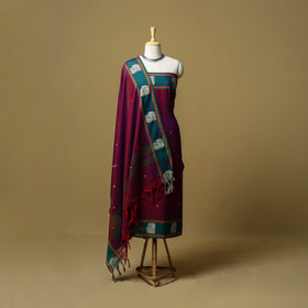 Dharwad cotton 3pc unstitched dress material with border 40