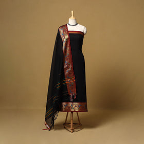 Dharwad cotton 3pc unstitched dress material with border 41