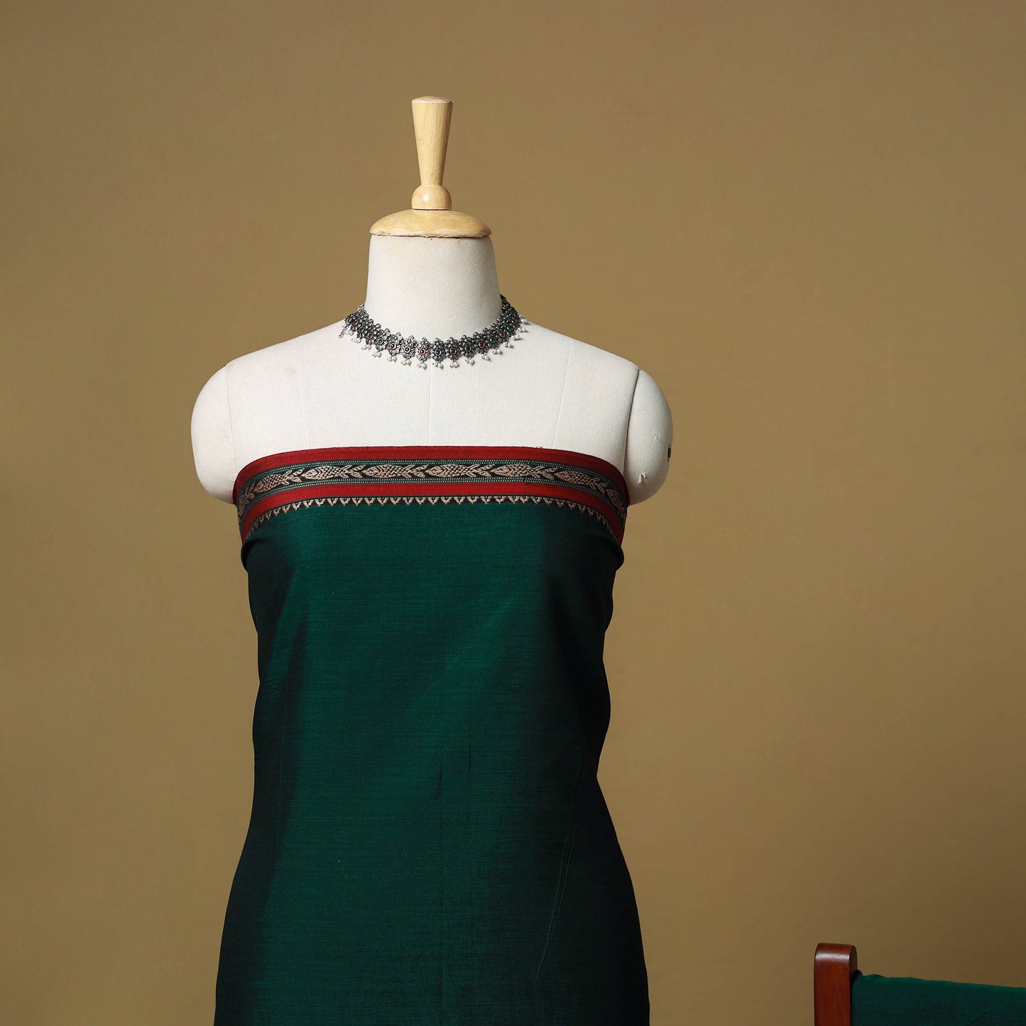 Dharwad cotton 3pc unstitched dress material with border 41