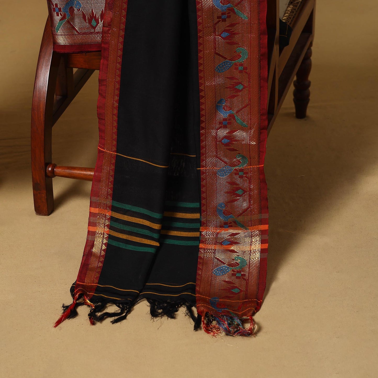 Dharwad cotton 3pc unstitched dress material with border 41