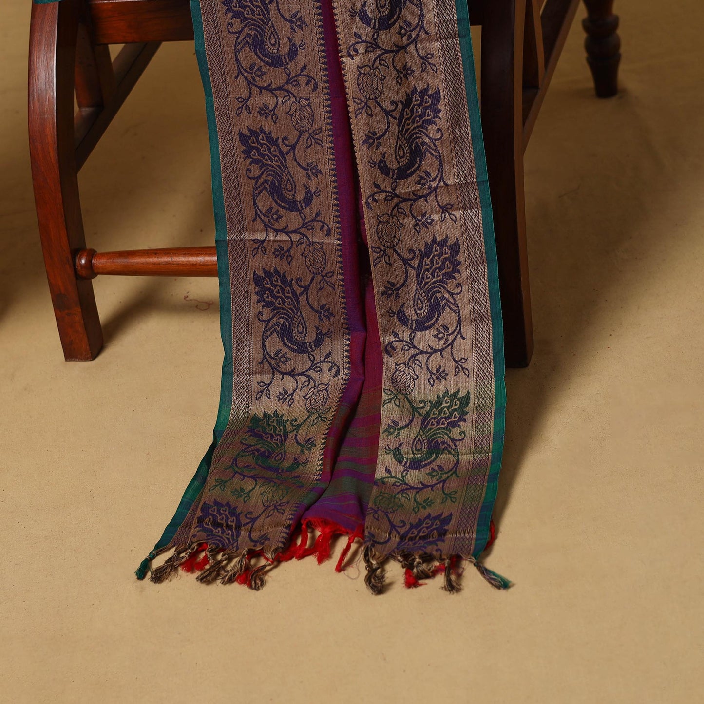 Dharwad cotton 3pc unstitched dress material with border 42