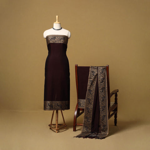 Dharwad cotton 3pc unstitched dress material with border 43