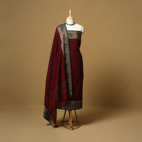 Dharwad cotton 3pc unstitched dress material with border 44