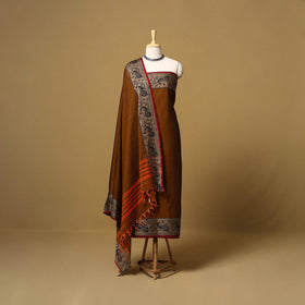 Dharwad cotton 3pc unstitched dress material with border 45