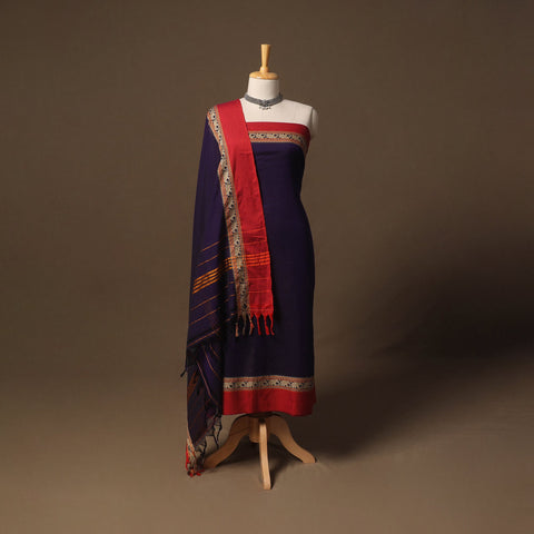 Dharwad cotton 3pc unstitched dress material with border 46