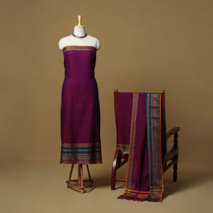 Dharwad cotton 3pc unstitched dress material with border 46