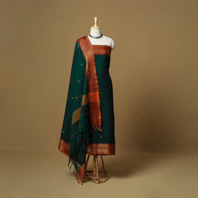 Dharwad cotton 3pc unstitched dress material with border 47