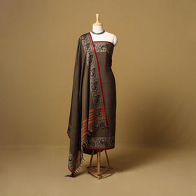 Dharwad cotton 3pc unstitched dress material with border 50