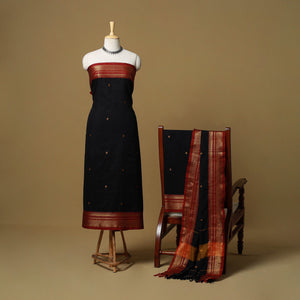 Dharwad cotton 3pc unstitched dress material with border 50