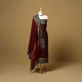 Dharwad cotton 3pc unstitched dress material with border 52