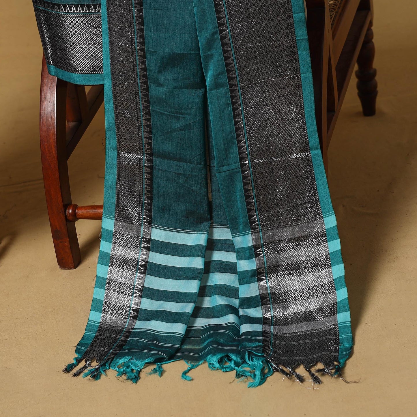 Dharwad cotton 3pc unstitched dress material with border 53