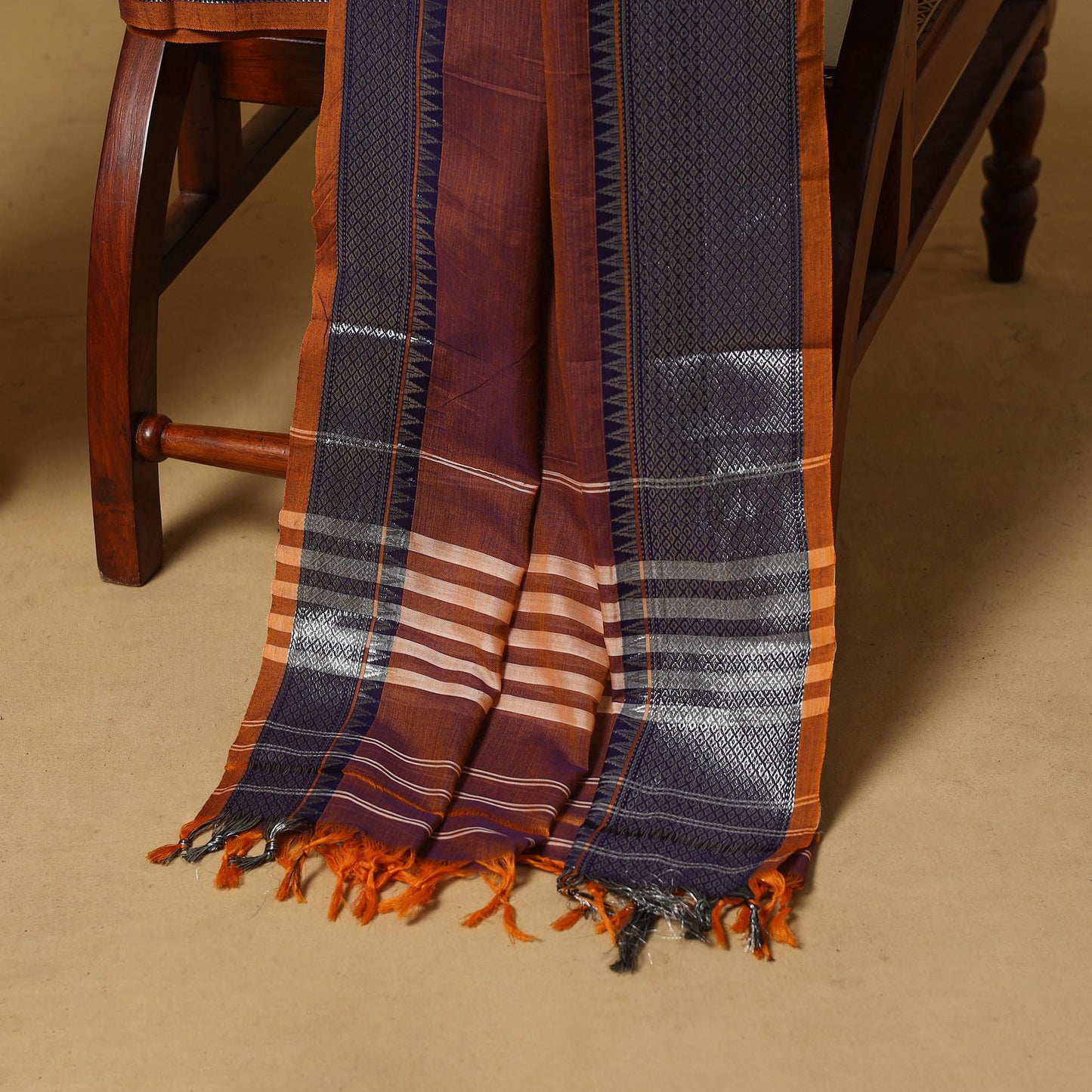 Dharwad cotton 3pc unstitched dress material with border 54