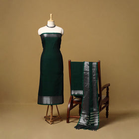 Dharwad cotton 3pc unstitched dress material with border 55