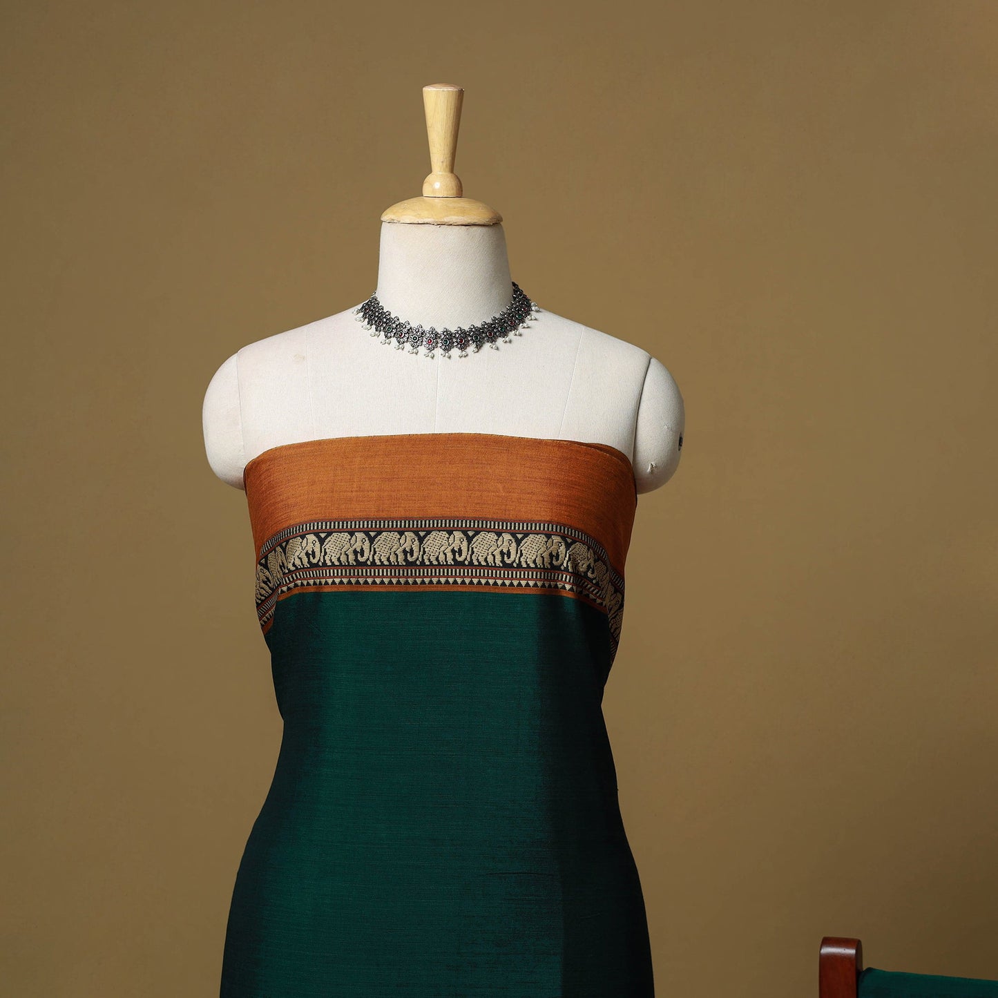 Dharwad cotton 3pc unstitched dress material with border 57