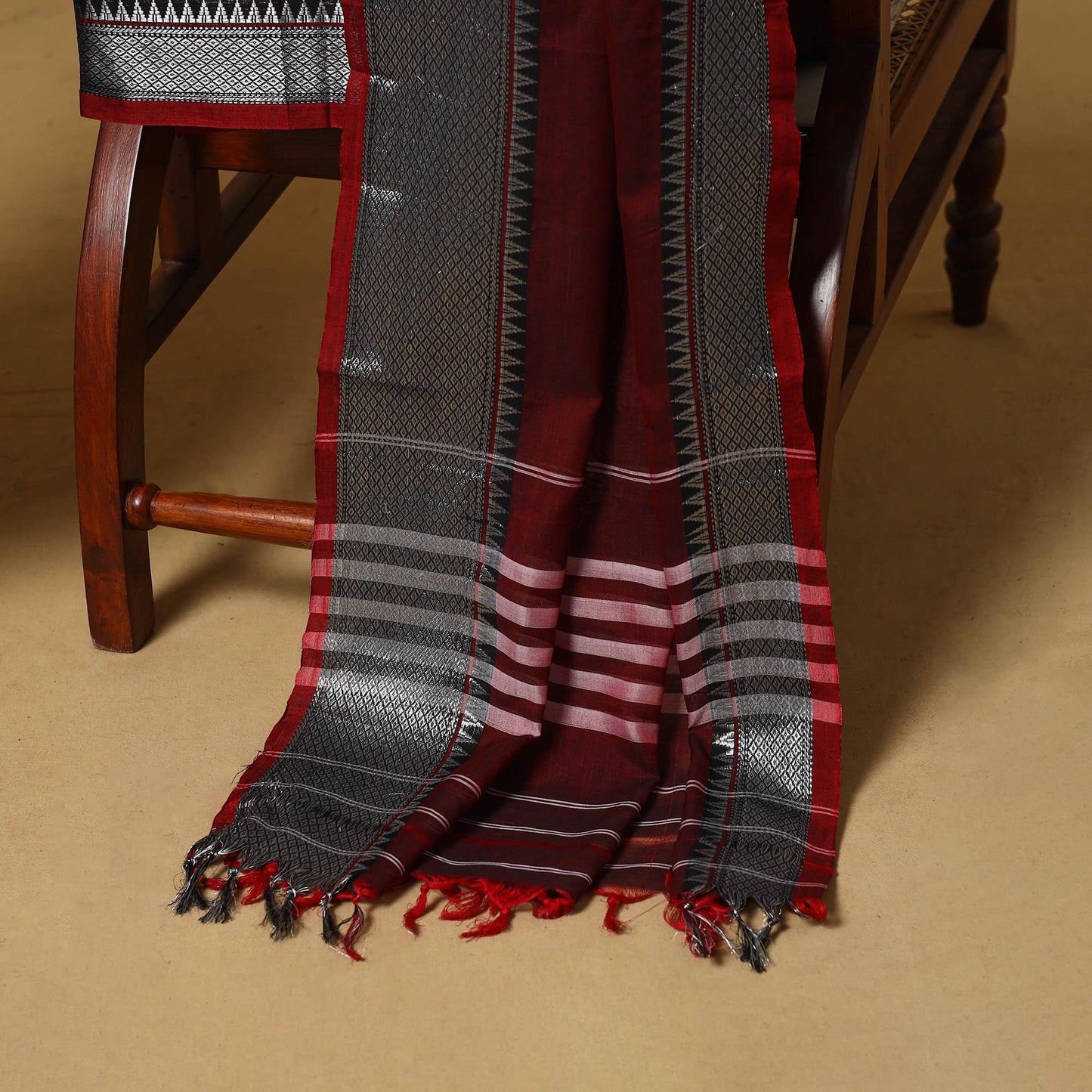 Dharwad cotton 3pc unstitched dress material with border 57