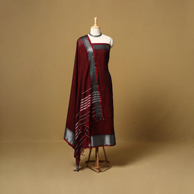 Dharwad cotton 3pc unstitched dress material with border 57