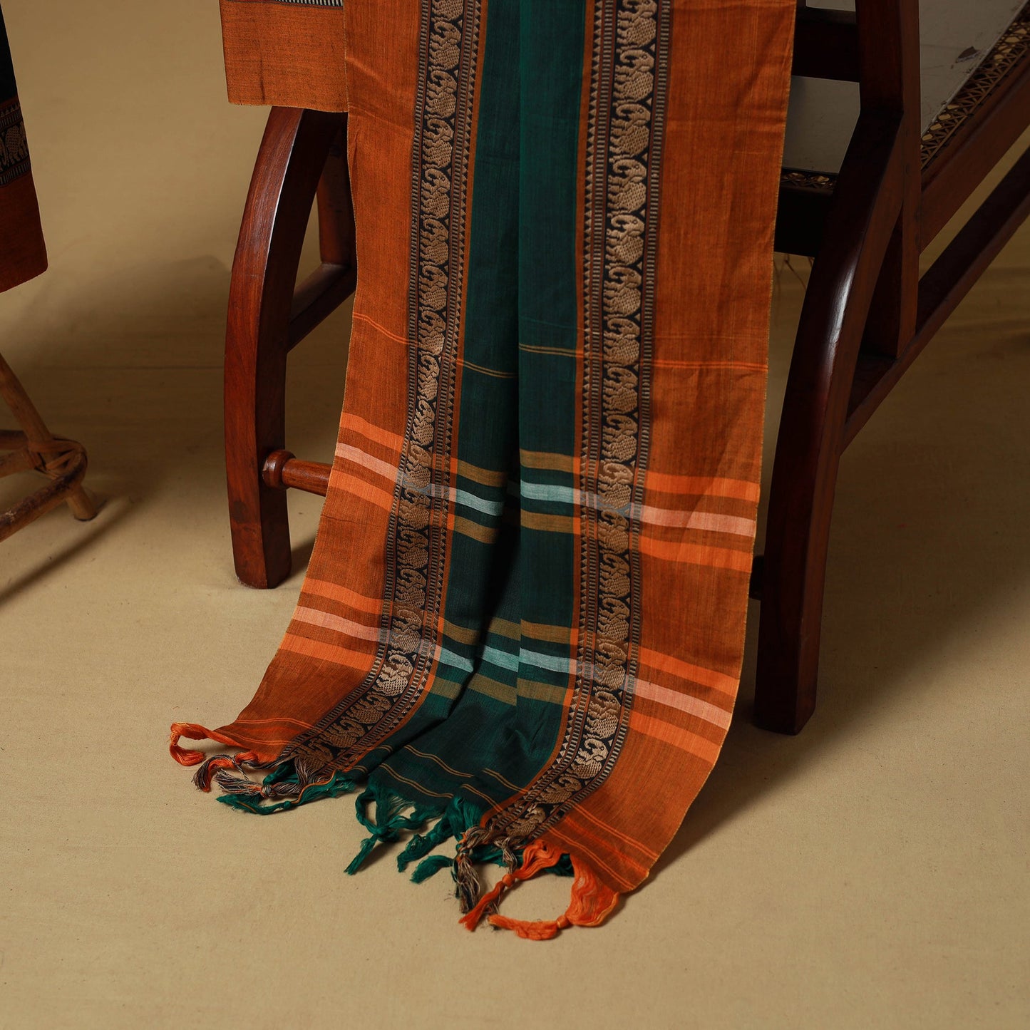 Dharwad cotton 3pc unstitched dress material with border 57